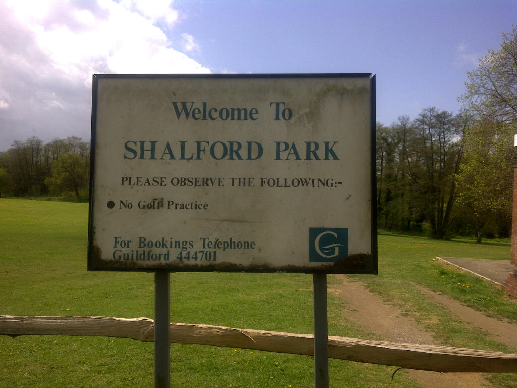 Shalford Park sign